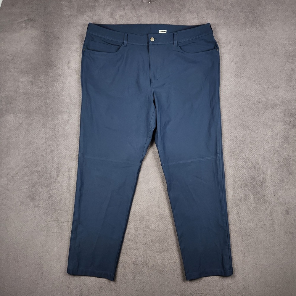 Lululemon ABC Pant Slim Mens 42 Navy Blue Warpstreme 5-Pocket Technical Trouser
